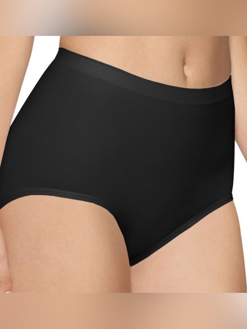 NWT Bali Women’s 2 Pack Black Tummy Control Seamless Panties Underwear- Size XL
